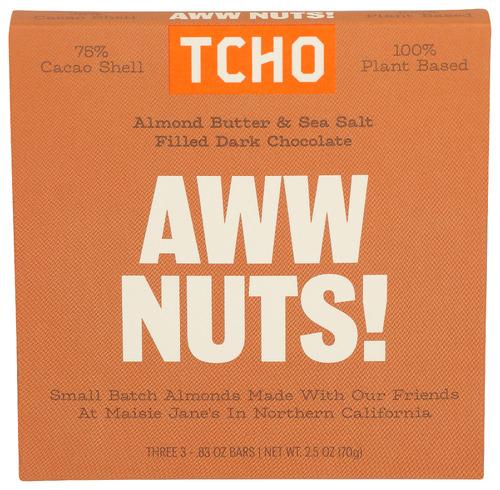 Tcho Bar Chocolate Aww Nuts - 2.5 Oz (10 Units)