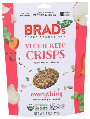 Brads Plant Based Crisp Veggie Everything - 4 Oz (6 Units)