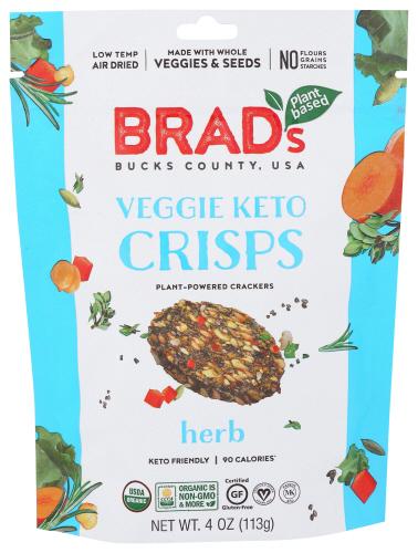 Brads Plant Based Crisp Veggie Herb - 4 Oz (6 Units)