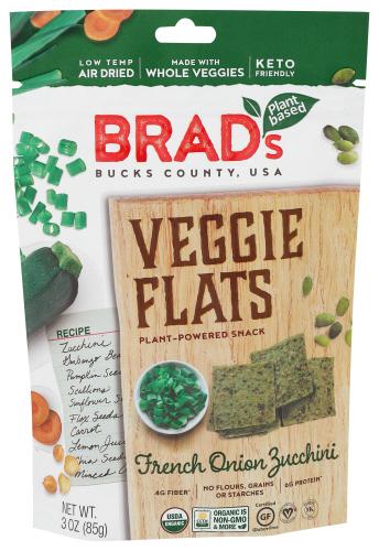 Brads Plant Based Veg Flats Fr On Zucchini - 3 Oz (12 Units)