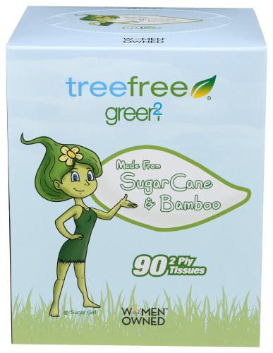 Green2 Face Tissue Cube Tree Free - 90 Pc (30 Units)