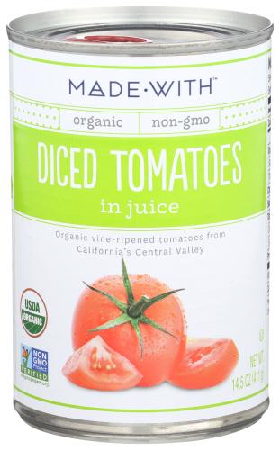 Made With Tomatoes Diced Organic - 14.5 Oz (12 Units)