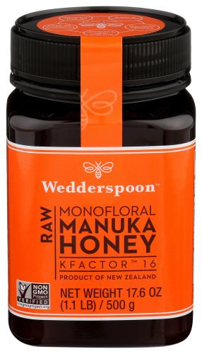 Wedderspoon Honey Raw Manuka Kfctr 16 - 17.6 Oz (6 Units)