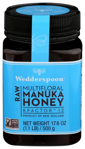 Wedderspoon Honey Raw Manuka Kfctr 12 - 17.6 Oz (6 Units)