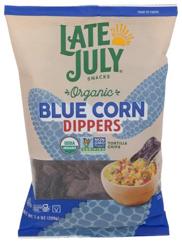 Late July Chip Tort Dippr Blue Corn - 7.4 Oz (9 Units)