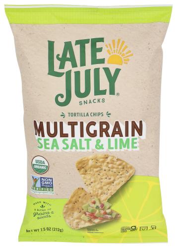 Late July Chip Mltigrn Sslt Lime - 7.5 Oz (12 Units)