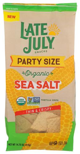 Late July Chip Tort Sea Salt Prty Size - 14.75 Oz (9 Units)