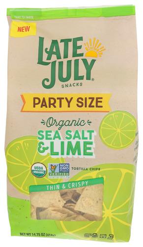 Late July Chip Tort Sslt Lm Prty Size - 14.75 Oz (9 Units)