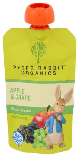 Peter Rabbit Puree Fruit Apl Grape - 4 Oz (10 Units)