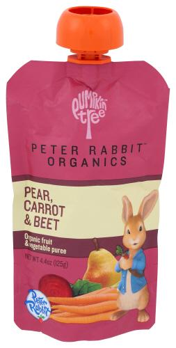 Peter Rabbit Puree Beet Carrot Pear - 4.4 Oz (10 Units)