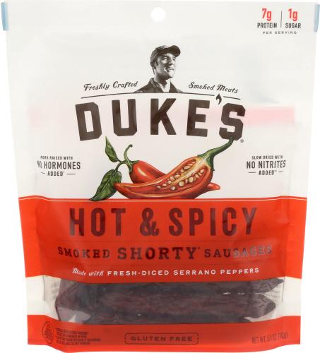 Dukes Sausage Smkd Shrty Hot S - 5 Oz (8 Units)