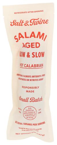 Salt And Twine Salami Hot Calabrian - 5 Oz (12 Units)
