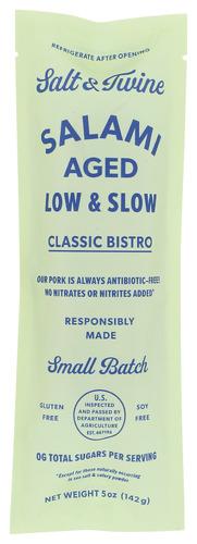 Salt And Twine Salami Classic Bistro - 5 Oz (12 Units)