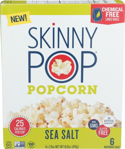 Skinny Pop Popcorn Micro Sea Salt - 16.8 Oz (6 Units)