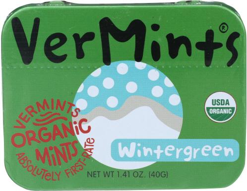 Vermints Candy Wintergreen Organic - 1.41 Oz (6 Units)