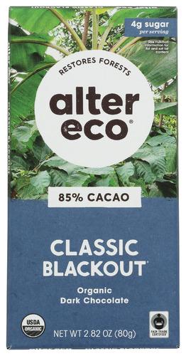Alter Eco Chocolate Drk Blkout 85% Organic - 2.82 Oz (12 Units)
