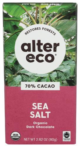 Alter Eco Chocolate Bar Drk Sea Salt Organic - 2.82 Oz (12 Units)