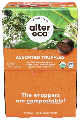 Alter Eco Chocolate Truffle Medley Organic - 60 Pc (1 Units)