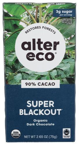 Alter Eco Chocolate Bar Supr Blckout Organic - 2.65 Oz (12 Units)
