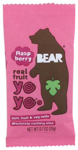 Bear Yoyo Fruit Roll Rasp Single - 0.7 Oz (12 Units)