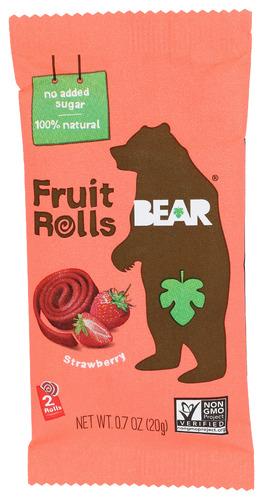 Bear Yoyo Fruit Roll Strwyby Single - 0.7 Oz (12 Units)