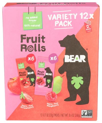 Bear Yoyo Fruit Rolls Strw Ras Vrty - 8.4 Oz (5 Units)