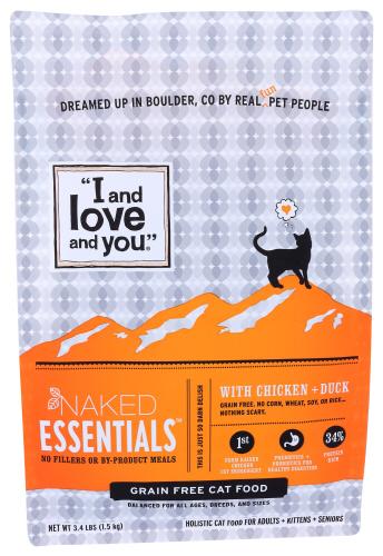 I&Love&You Cat Kbbl Chicken Duck Nkd Es - 3.4 Lb (4 Units)