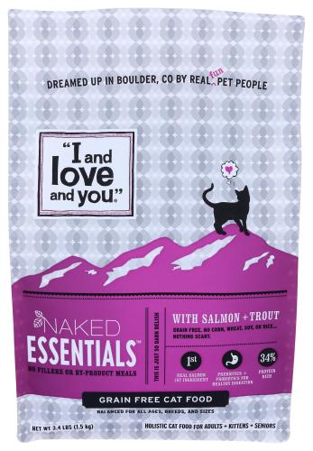 I&Love&You Cat Kbbl Slmn Treat Nkd Es - 3.4 Lb (4 Units)