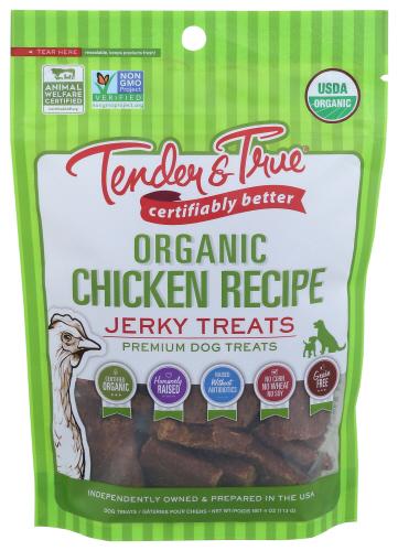 Tender And True Dog Treat Chicken Jrky Organic - 4 Oz (10 Units)