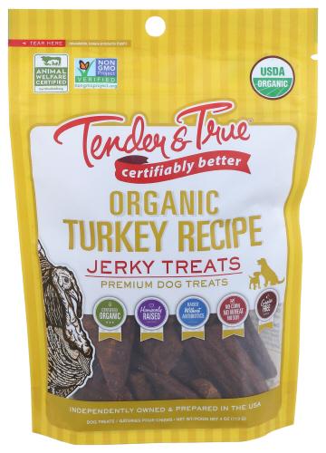 Tender And True Dog Treat Trky Jrky Organic - 4 Oz (10 Units)