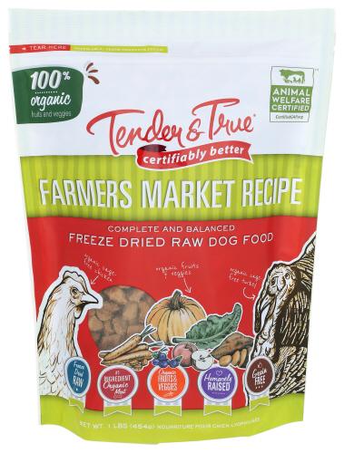 Tender And True Food Dog Farmer Markt Raw - 16 Oz (10 Units)