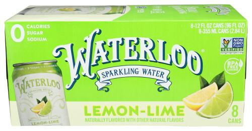 Waterloo Sparkling Water Water Sprkl Lmn Lime 8Pk - 96 Fo (3 Units)