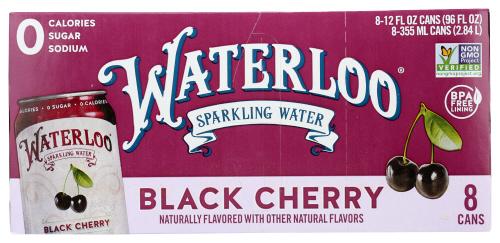 Waterloo Sparkling Water Water Sprk Blk Cherry 8Pk - 96 Fo (3 Units)