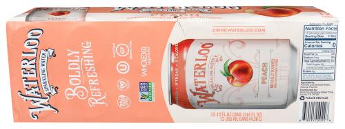Waterloo Sparkling Water Water Sprkl Peach 12 Pk - 144 Fo (2 Units)