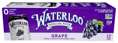 Waterloo Sparkling Water Water Sprklng Grape 12Pk - 144 Fo (2 Units)