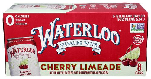Waterloo Sparkling Water Sprklng Wtr Cherry Lmd 8Pk - 96 Fo (3 Units)