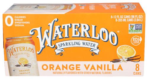 Waterloo Sparkling Water Water Sprklng Orange Vanilla - 96 Fo (3 Units)