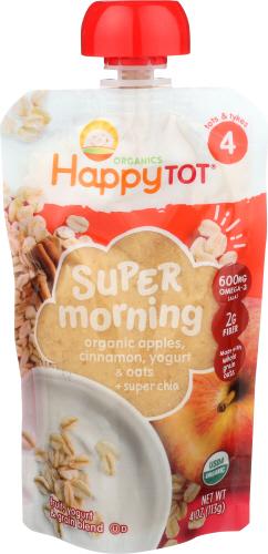 Happy Tot Yogurt Oats Apl Cinnamon Organic - 4 Oz (16 Units)