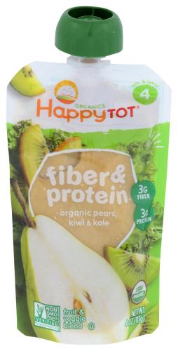 Happy Tot Fbr Prtn Pear Kiwi Kale Organic - 4 Oz (16 Units)