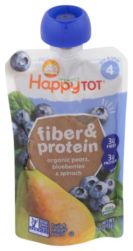Happy Tot Stage4 Pear Blbry Spnch Organic - 4 Oz (16 Units)
