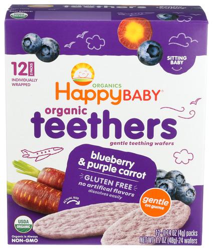 Happy Baby Wafr Blbry & Prpl Crrt Organic - 1.7 Oz (6 Units)