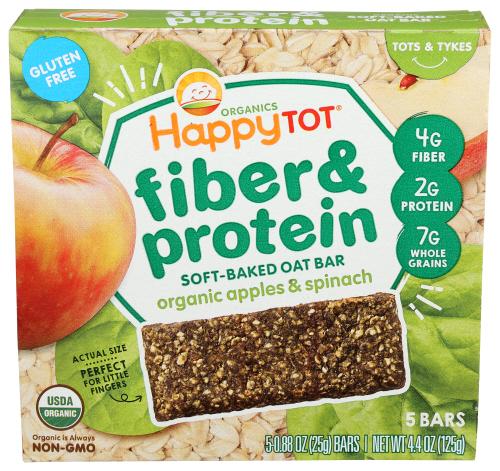 Happy Tot Bar Oat Apple Spinach Organic - 4.4 Oz (6 Units)