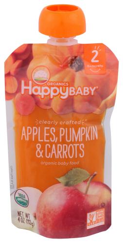 Happy Baby S2 Apple Pmpkn Crrt Organic - 4 Oz (16 Units)