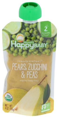 Happy Baby S2 Pear Zucchini Pea Organic - 4 Oz (16 Units)