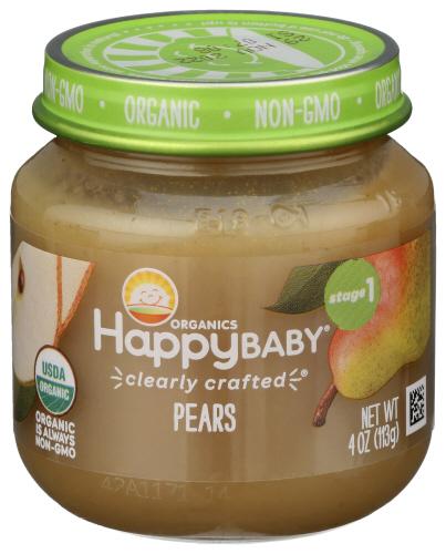 Happy Baby Stage 1 Pear Cc Jar - 4 Oz (6 Units)