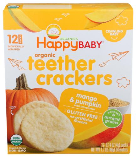 Happy Baby Cracker Teethr Mango Pmpkn - 1.7 Oz (6 Units)