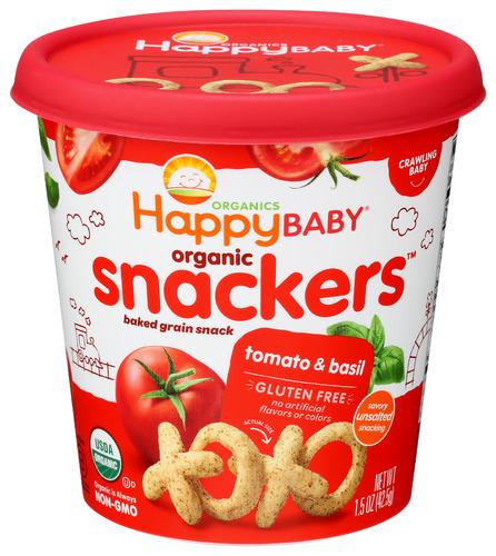 Happy Baby Snack Tomato Basil Organic - 1.5 Oz (6 Units)