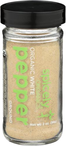 Spicely Organics Spice Pepper White Grnd Jar - 2 Oz (3 Units)