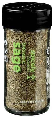 Spicely Organics Spice Sage Jar - 0.6 Oz (3 Units)