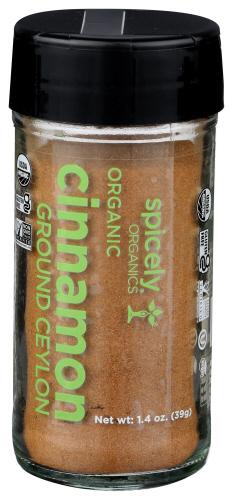 Spicely Organics Spice Cnmn Grnd Cyln Jar - 1.4 Oz (3 Units)